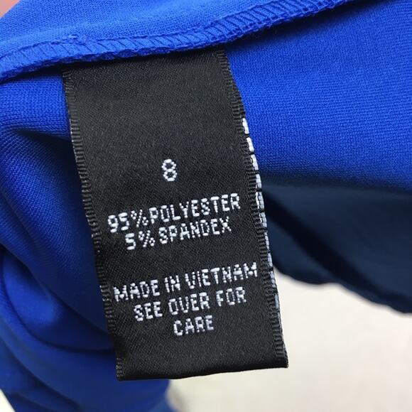 Alyx Fit and Flare Dress Cobalt Blue 8 - Picture 12 of 13